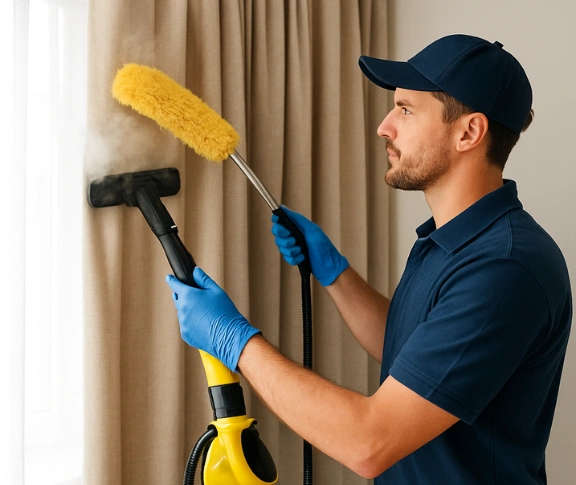Trusted drapes cleaning technician Matty Curtain Cleaning gordon-park QLD