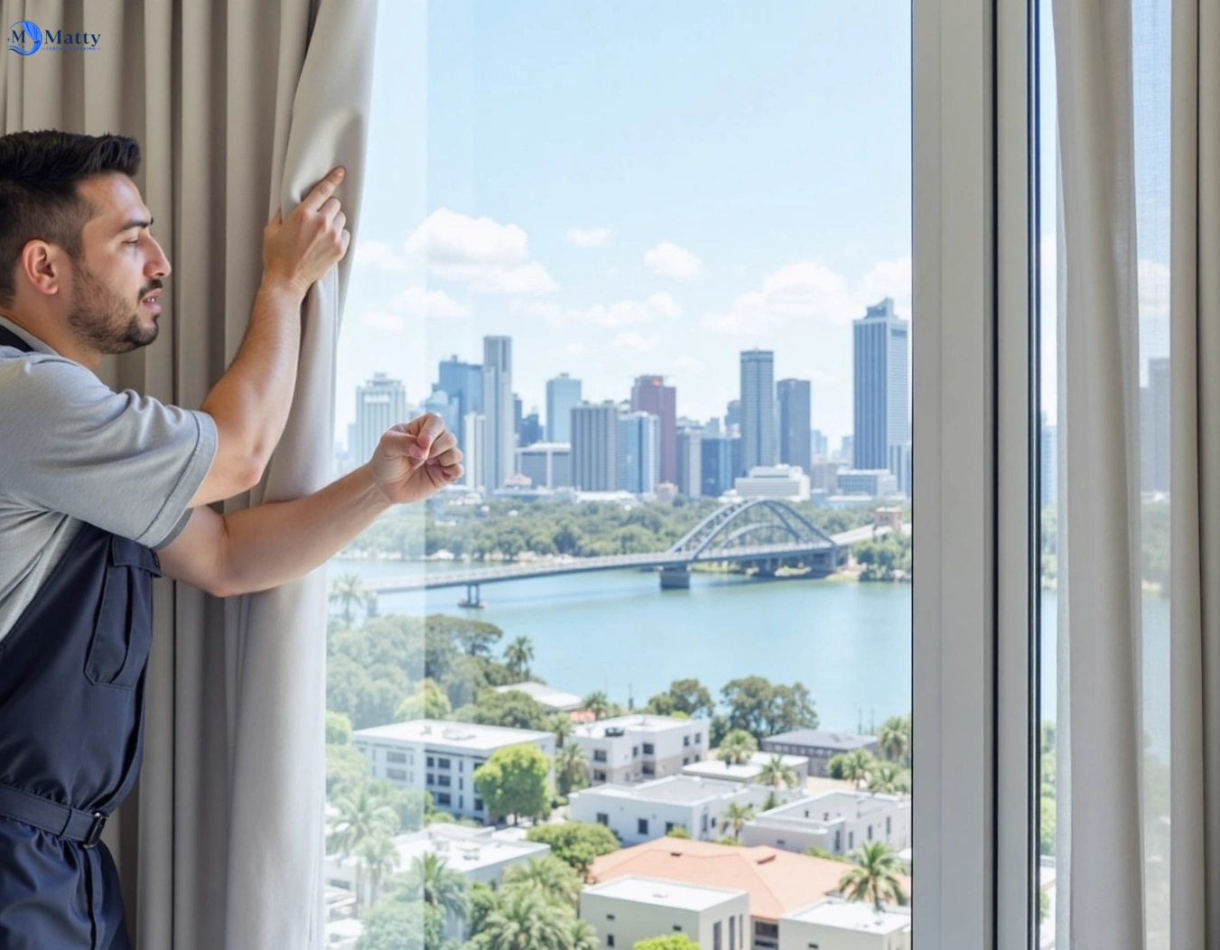 Professional curtain steam cleaning service gordon-park QLD by Matty Curtain Cleaning